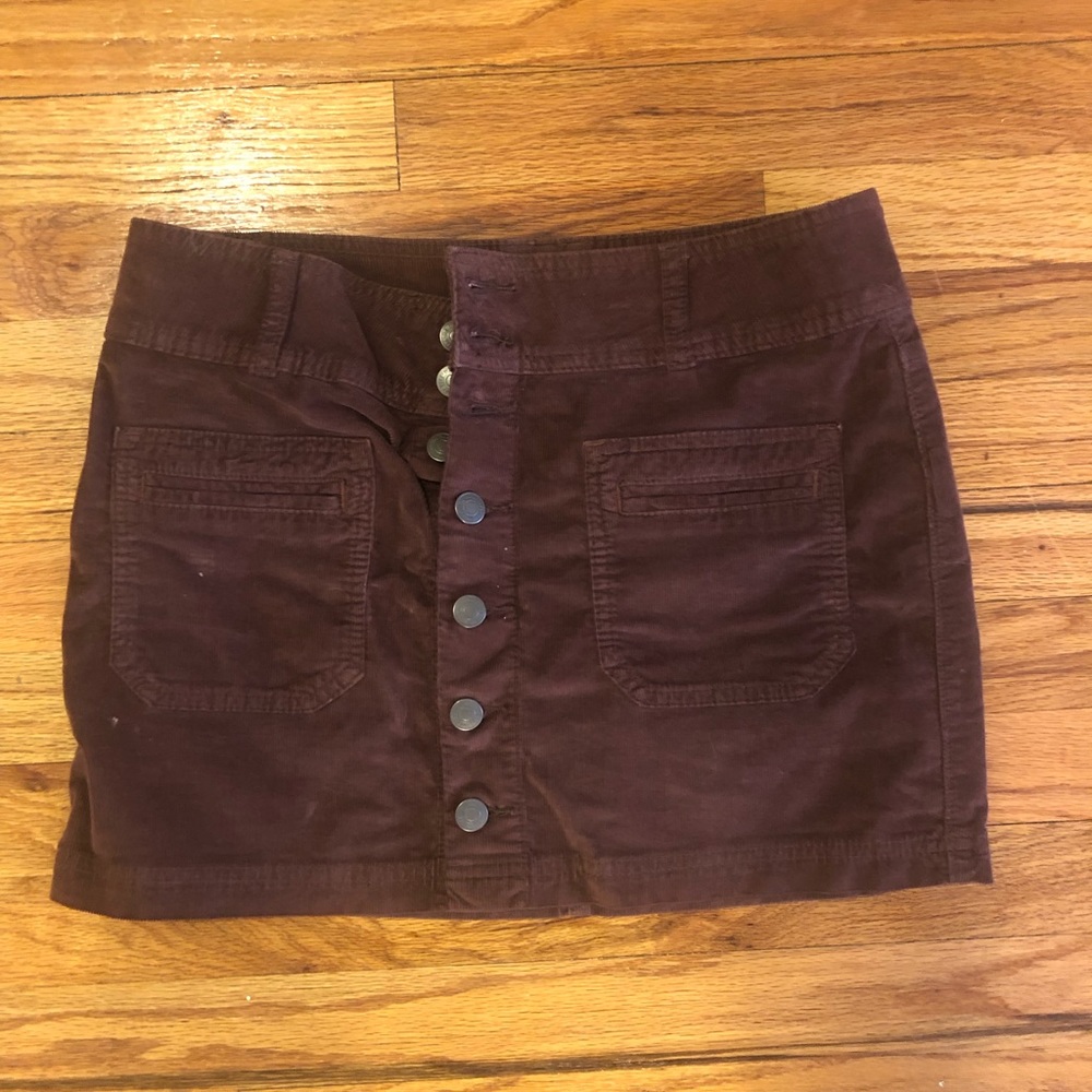 Corduroy mini skirt